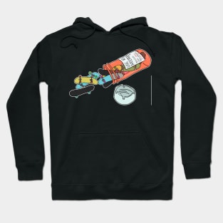 Skateboards Medicine Pill Box Skateboarding Gift Hoodie